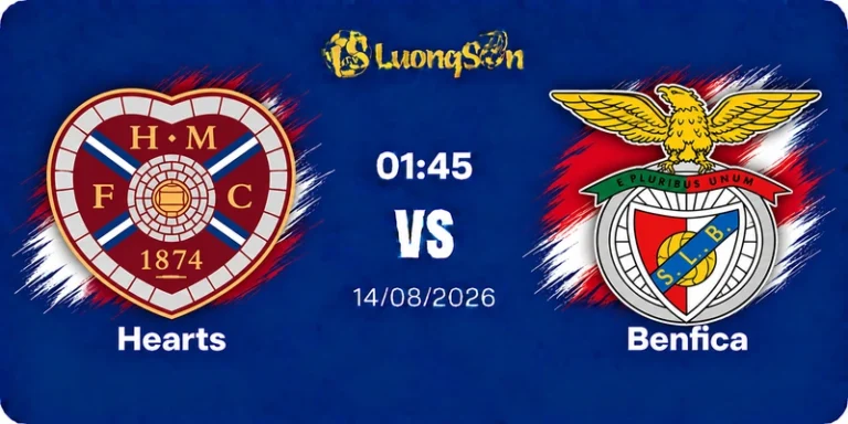Soi Kèo Hearts Vs Benfica, 01h45 Ngày 14/8: Khẳng Định Đẳng Cấp Cho Vé Đi Tiếp
